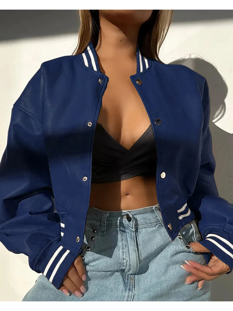chaquetas depara mujer, Invierno abrigos de manga larga, motocicleta , PU prendas de vestir exteriores de cuero