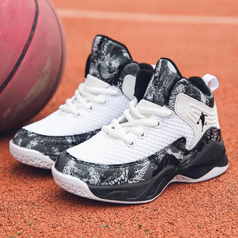 Nuevas zapatillas de baloncesto de marca para niños, suela gruesa, antideslizantes, zapatillas deportivas para niños, zapatillas de baloncesto para niños.