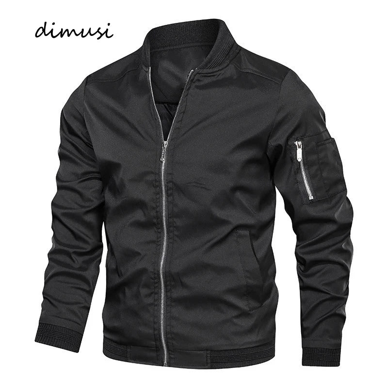 Chaquetar de primavera y otoño para hombre, chaqueta ligera informal para hombre, cortavientos deportivo, abrigo con cremallera y bolsillos