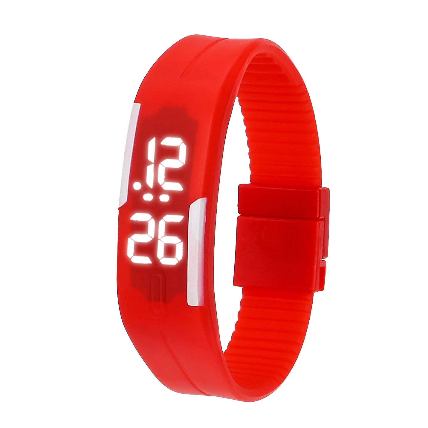 Relojes deportivos digitales para adultos y niños , reloj de pulsera con correa de silicona y pantalla LED