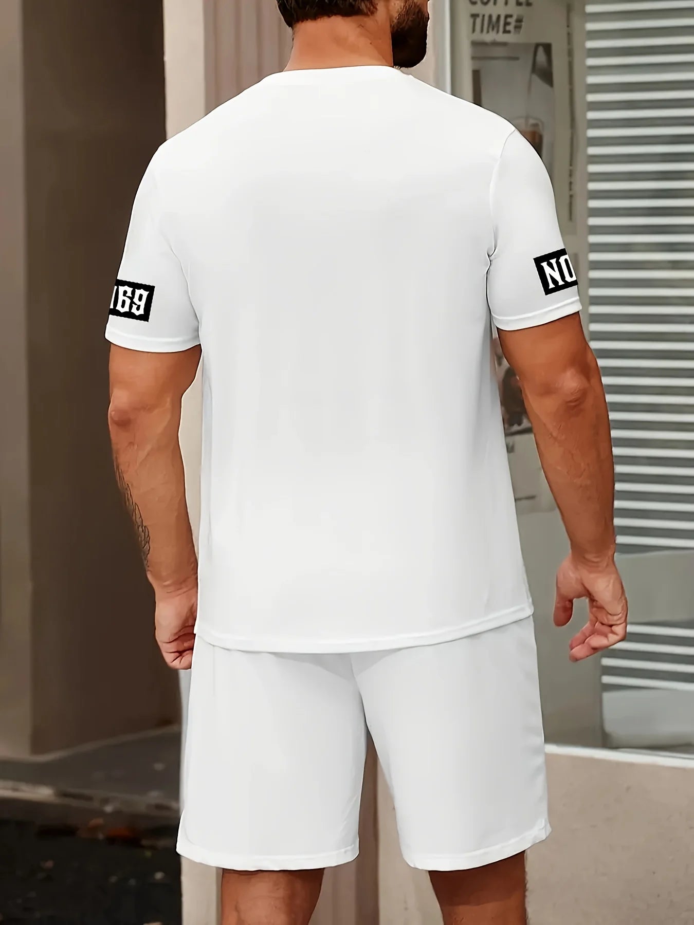 nuevo conjunto de hombre con estampado de letras camiseta casual de moda pantalones cortos de manga corta ropa deportiva ropa casual de uso diario para hombres y mujeres