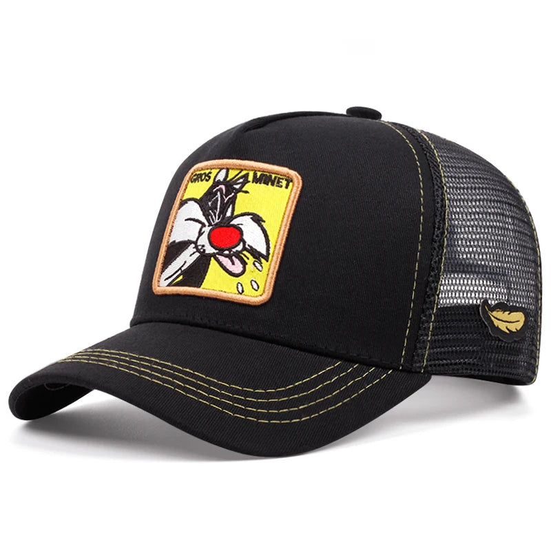 Gorra de béisbol de dibujos animados de moda