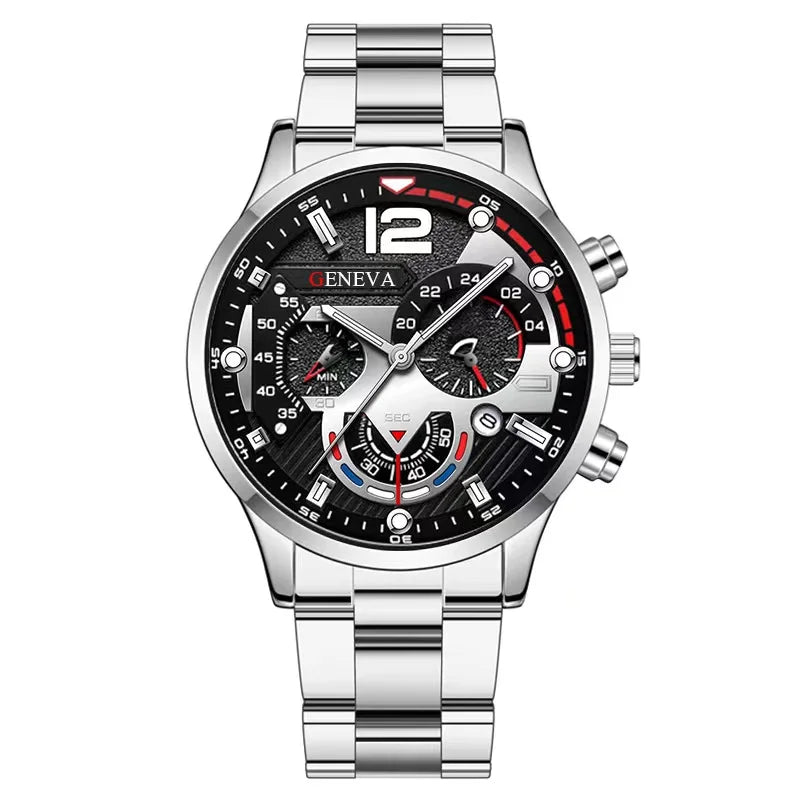 Nuevos relojes de moda para hombre, reloj de acero inoxidable