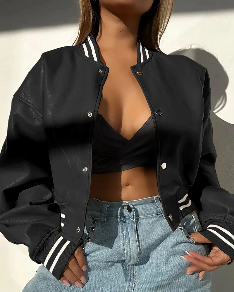 chaquetas depara mujer, Invierno abrigos de manga larga, motocicleta , PU prendas de vestir exteriores de cuero