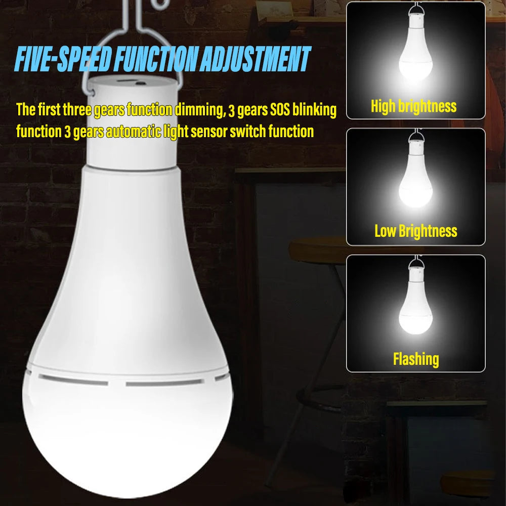 Lámpara solar LED para exteriores, impermeable, portátil, para jardín, luz colgante, para senderismo, pesca, luces de emergencia