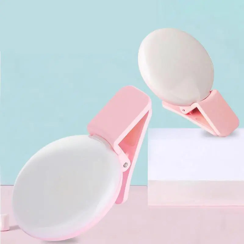 Mini luz LED para selfies, lámpara portátil para selfies en teléfono móvil, luz con clip para selfies, luz de relleno con clip para fotografía, accesorios