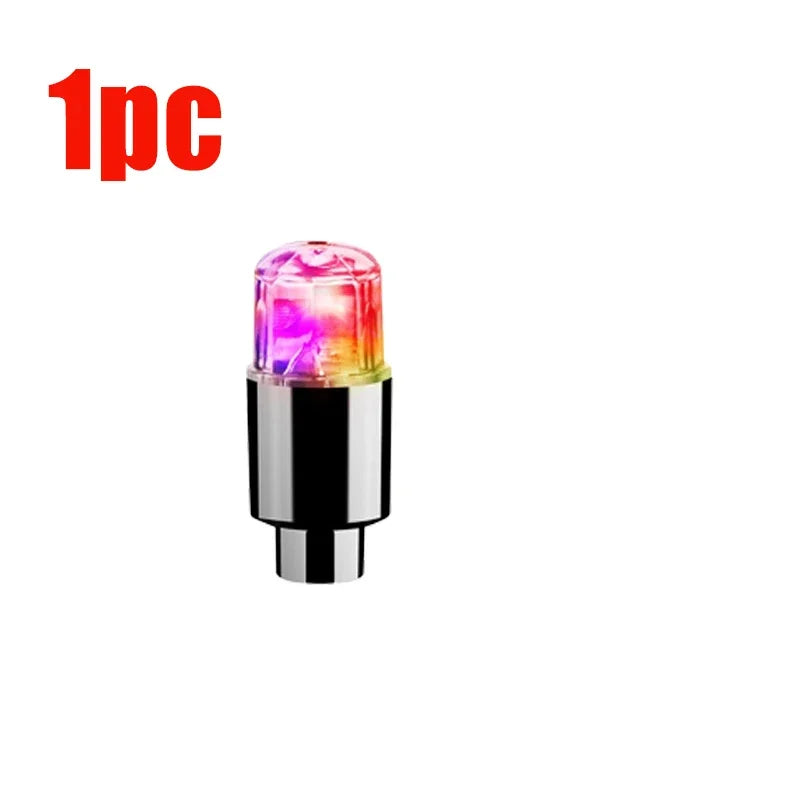 Luz ambiental para buje de coche, luces LED para neumáticos de bicicleta, lámpara de neón universal para coche, luces para tapa de válvula, bombilla intermitente colorida decorativa para neumáticos