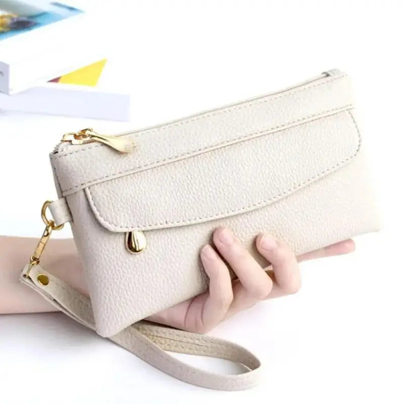 Nuevas carteras de PU para mujer, monederos de moda con cremallera larga, monedero para mujer