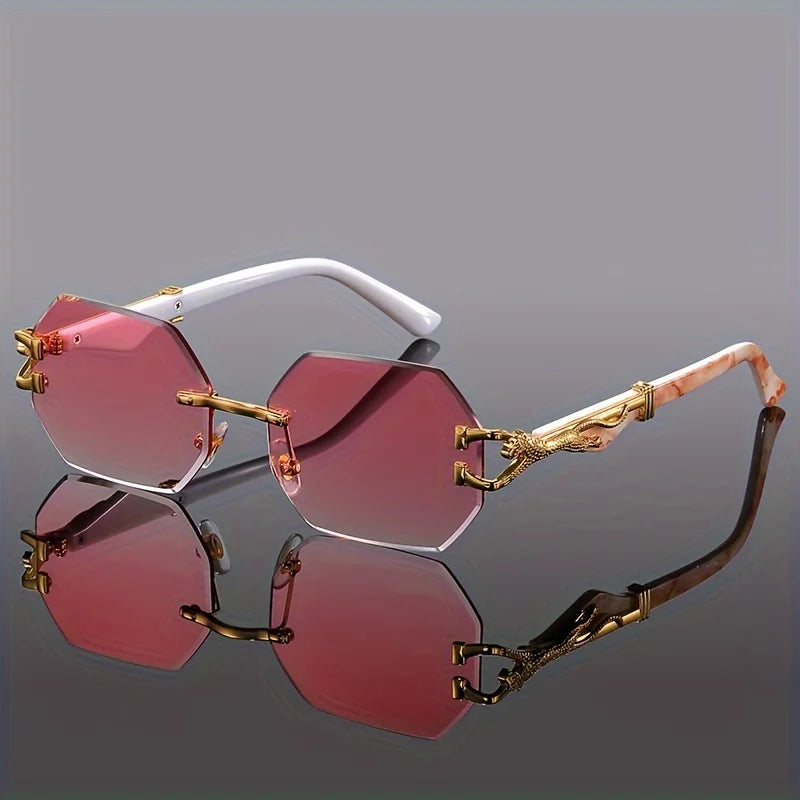 Gafas deportivas con estampado geométrico de leopardo para mujer, montura compuesta ligera y duradera, gafas de moda urbana