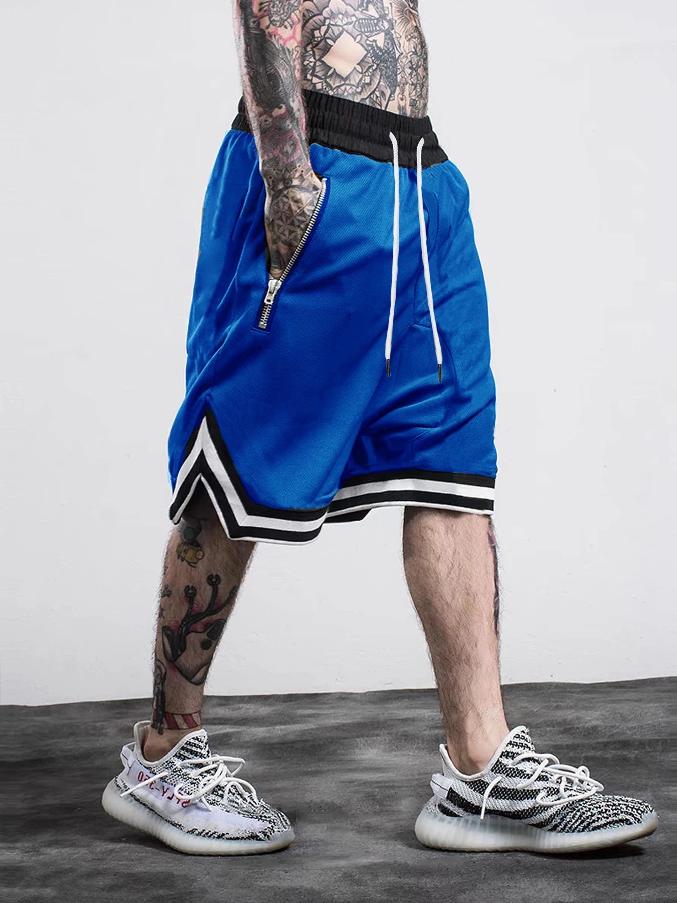 Pantalones cortos deportivos de baloncesto para hombre, de malla, de secado rápido, para gimnasio, para verano, para correr, informales, transpirables.