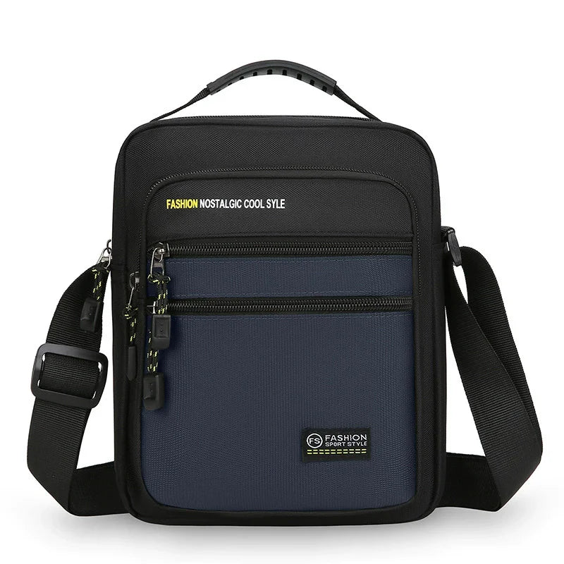 bolso cruzado para hombre, bolsos de un solo hombro, bolsa de almacenamiento de gran capacidad, bolsos cruzados de negocios con múltiples bolsillos a la moda