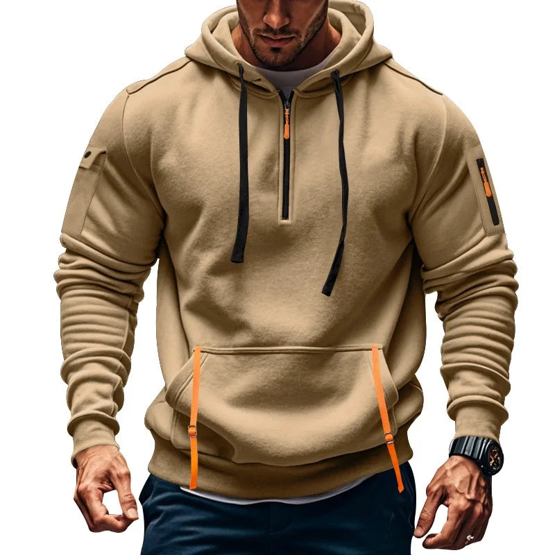 sudadera con capucha y hombros descubiertos para hombre
