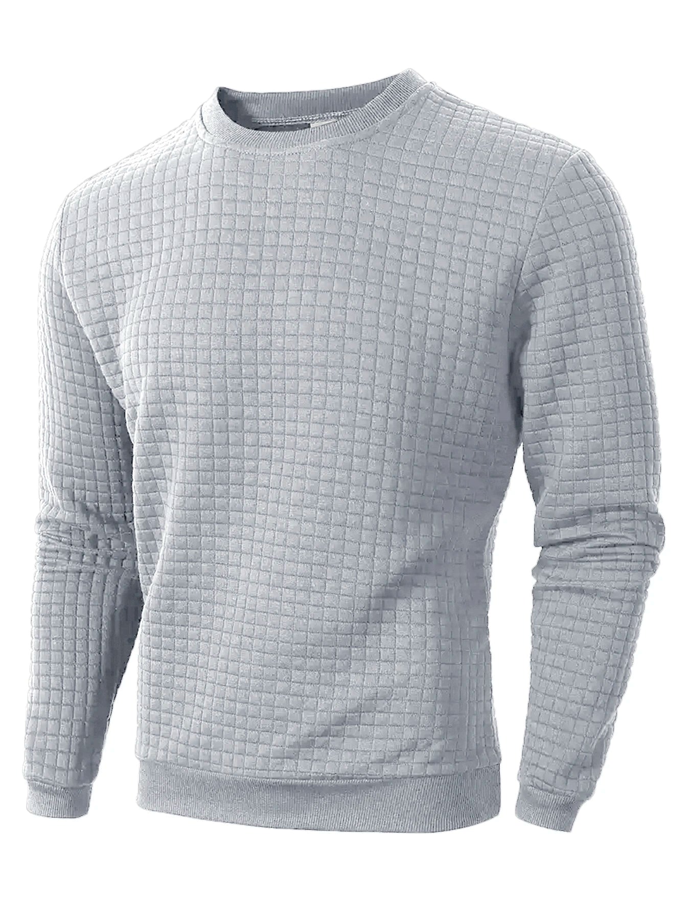 jersey de espesor de invierno para hombre, suéteres ajustados cálidos de manga larga de Color sólido con cuello redondo, suéter para hombre, ropa masculina