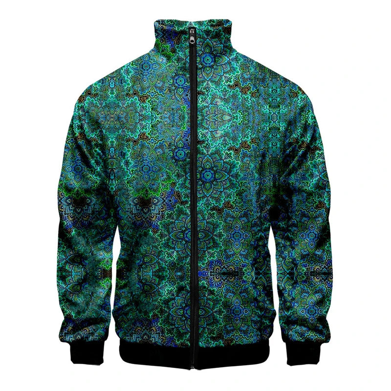 Nueva chaqueta con cremallera y estampado de alta calidad para hombre, informal, de manga larga, holgada, lavada, con gráficos
