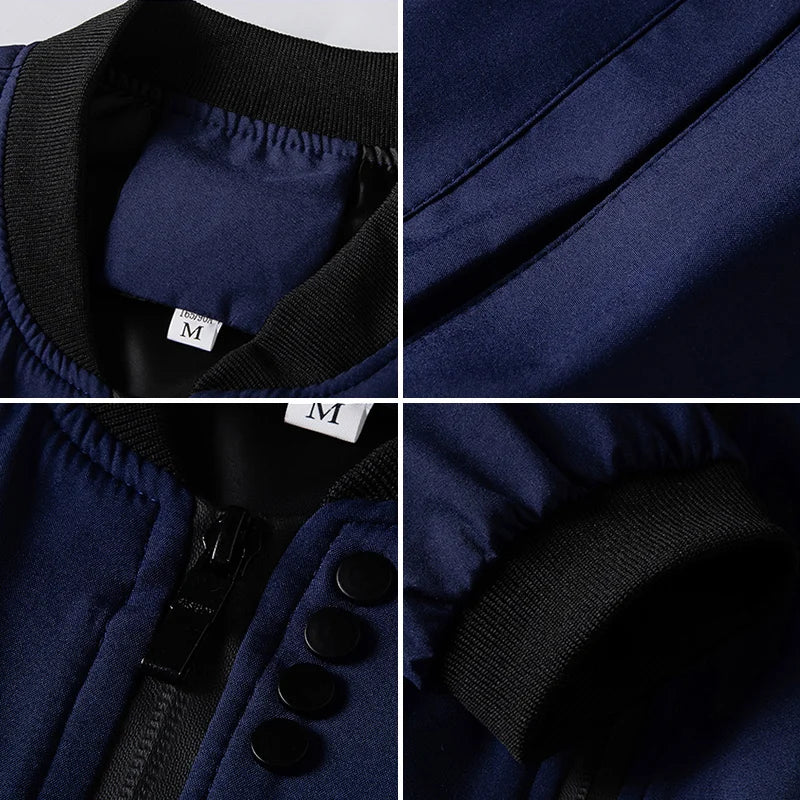 Chaqueta para hombre de manga larga, chaqueta de ciclismo a prueba de viento, chaqueta informal con cremallera sólida, otoño