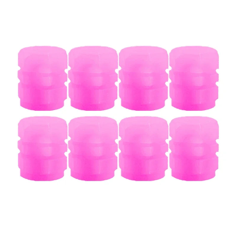 Tapones de válvula luminosos fluorescentes de noche para neumáticos de coche, decoración brillante para motocicletas y bicicletas, boquillas para neumáticos, accesorios para coche.