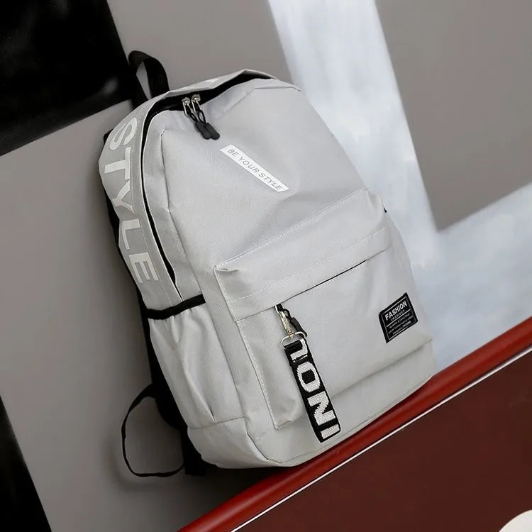 Mochila de tendencia de moda para hombres y mujeres, mochila para estudiantes de secundaria, mochila de gran capacidad