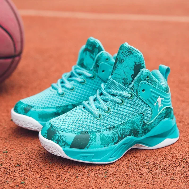 Nuevas zapatillas de baloncesto de marca para niños, suela gruesa, antideslizantes, zapatillas deportivas para niños, zapatillas de baloncesto para niños.