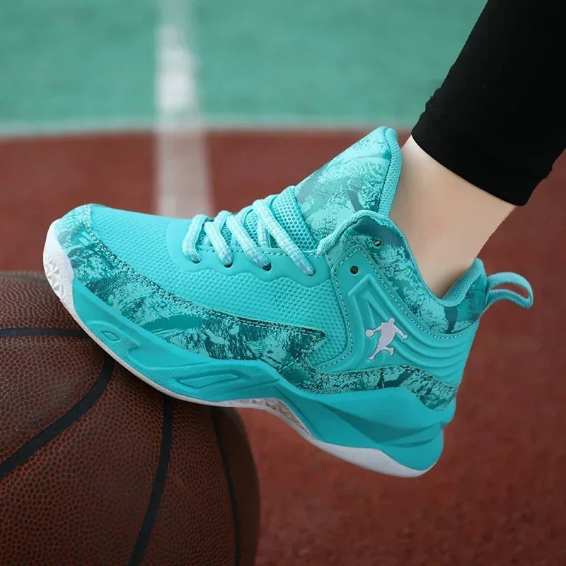 Nuevas zapatillas de baloncesto de marca para niños, suela gruesa, antideslizantes, zapatillas deportivas para niños, zapatillas de baloncesto para niños.