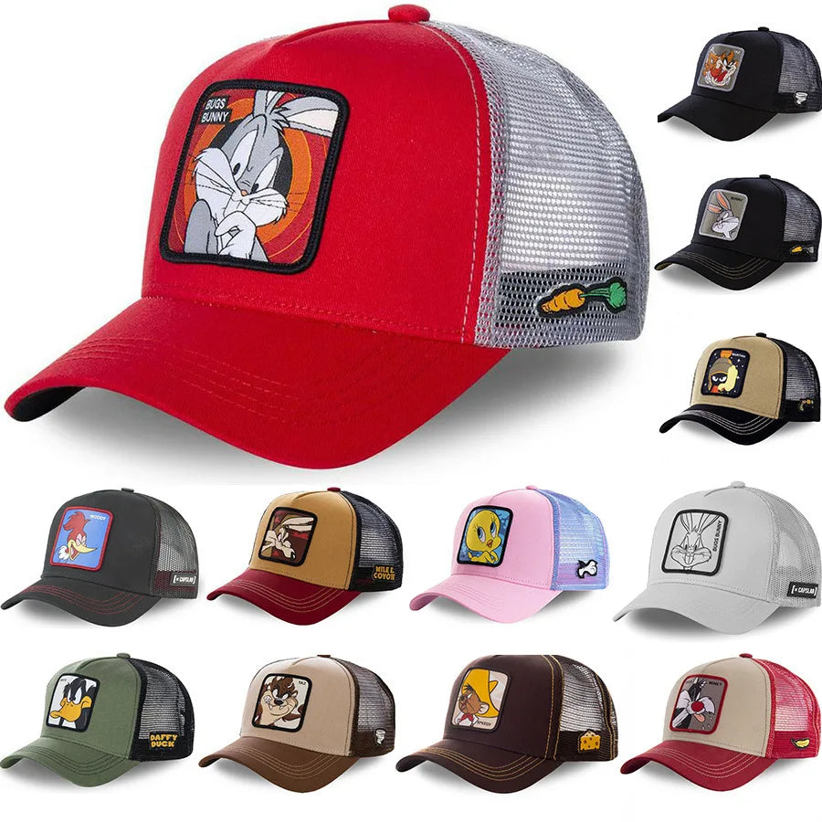 Gorra de béisbol de dibujos animados de moda
