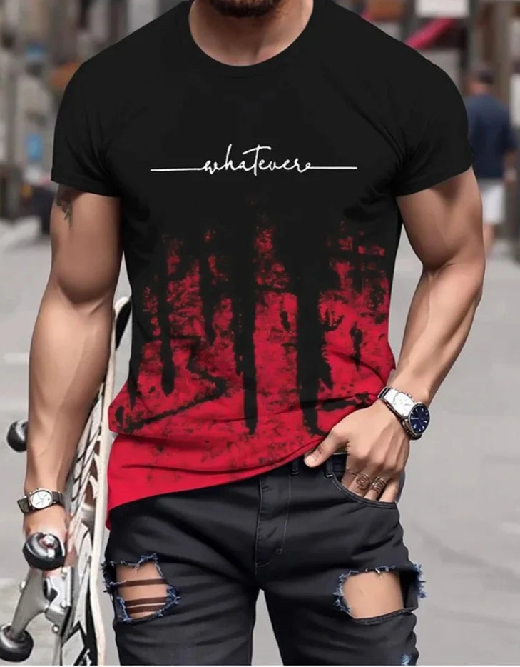 Camiseta de moda de verano con estampado para hombre