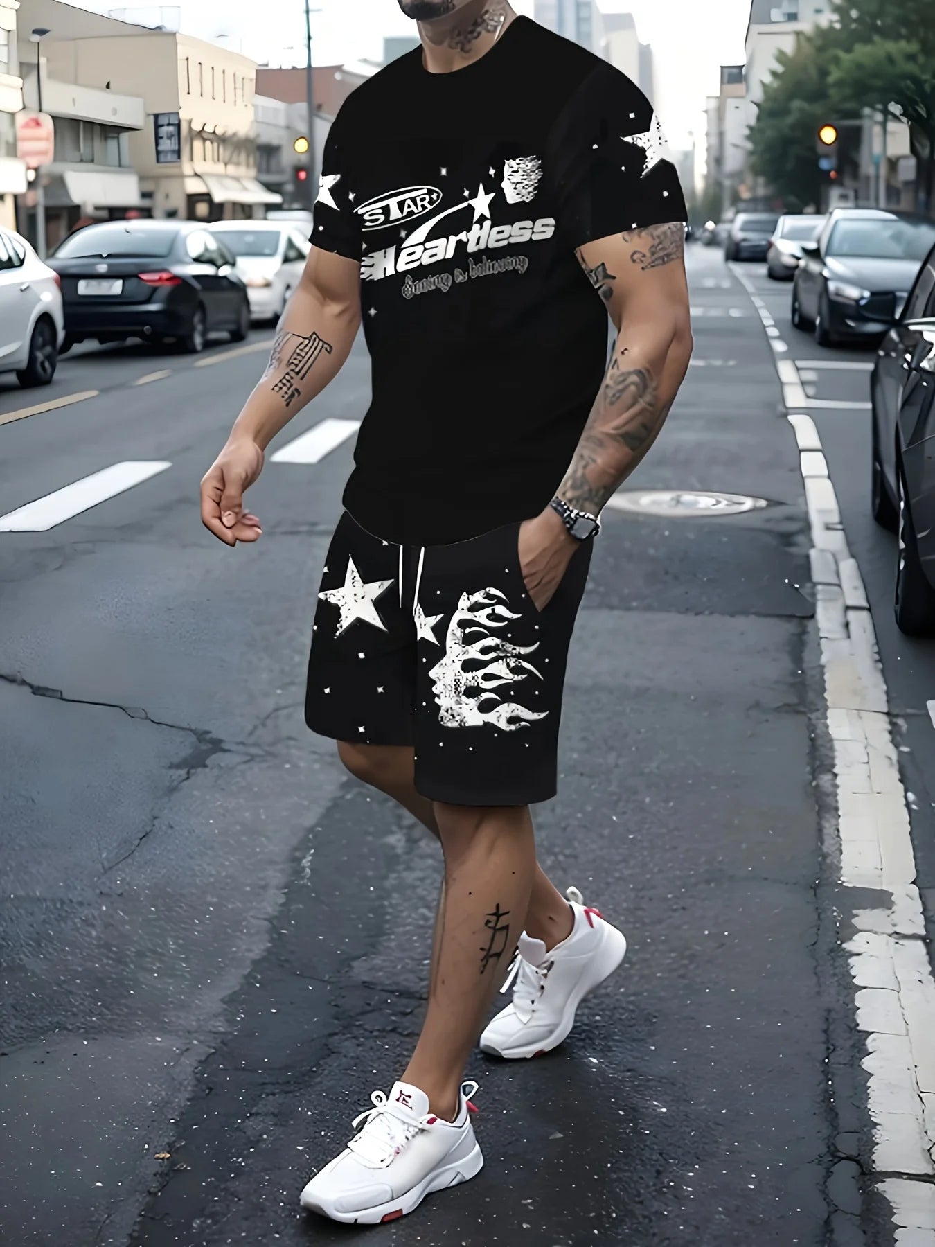 conjunto casual y de moda para exteriores para hombre, nueva temporada de verano