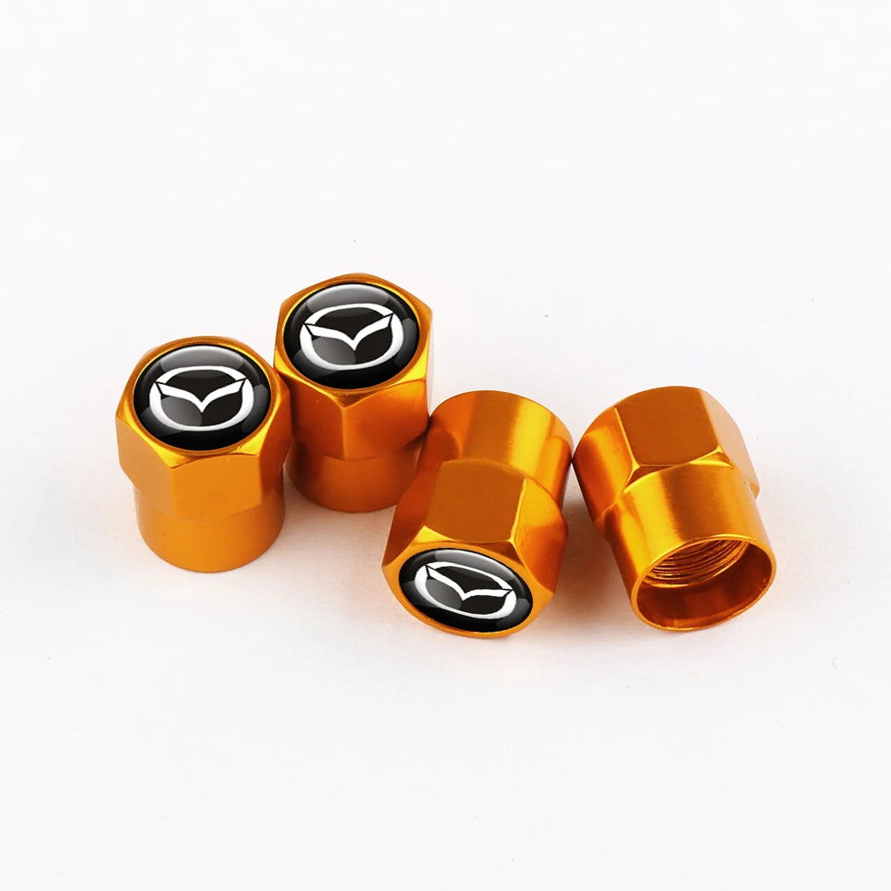 4 tapas de válvulas de neumáticos de aleación de aluminio para Mazda CX-3 BK CX-5 MS Speed 5 6 2 3 CX30 MX-5.
