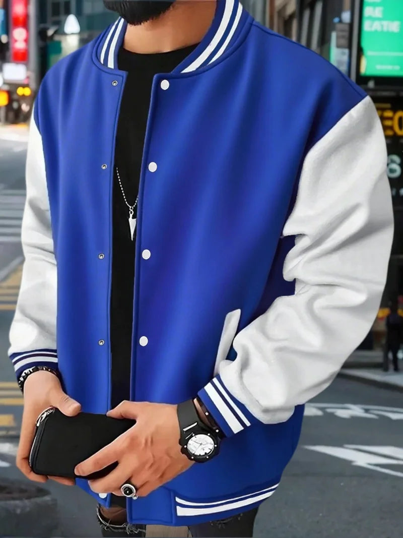 chaqueta de uniforme de béisbol clásico hombres calle gótica Punk Casual ropa informal suelta