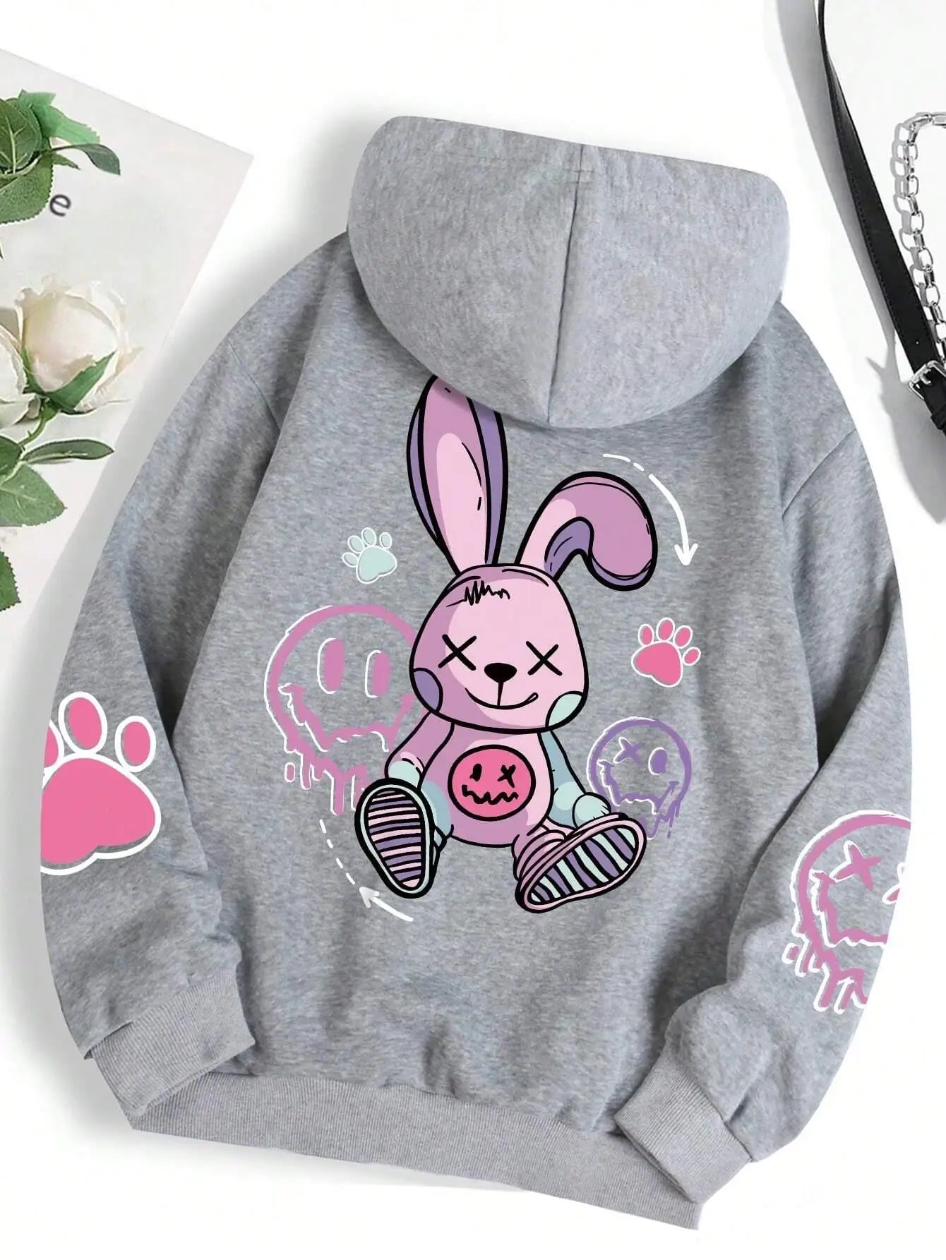 Sudaderas con capucha mujer moda Sudadera con capucha de gran tamaño suelta nuevas sudaderas otoño ropa de lana cálida
