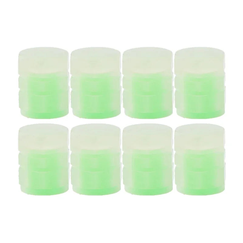 Tapones de válvula luminosos fluorescentes de noche para neumáticos de coche, decoración brillante para motocicletas y bicicletas, boquillas para neumáticos, accesorios para coche.