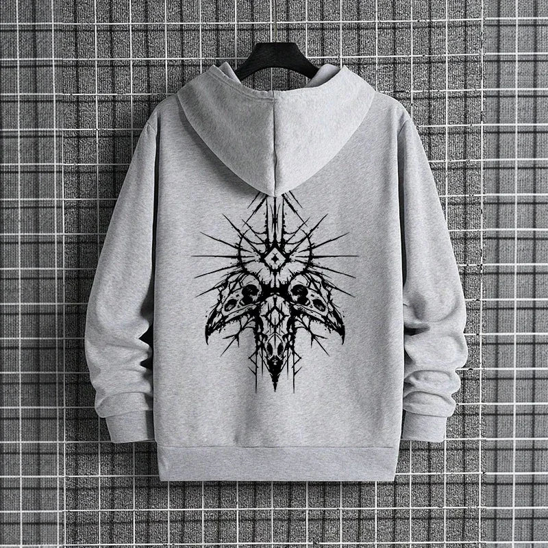 Ropa de calle para hombre, Sudadera con capucha con estampado , chaqueta informal de moda para otoño e invierno