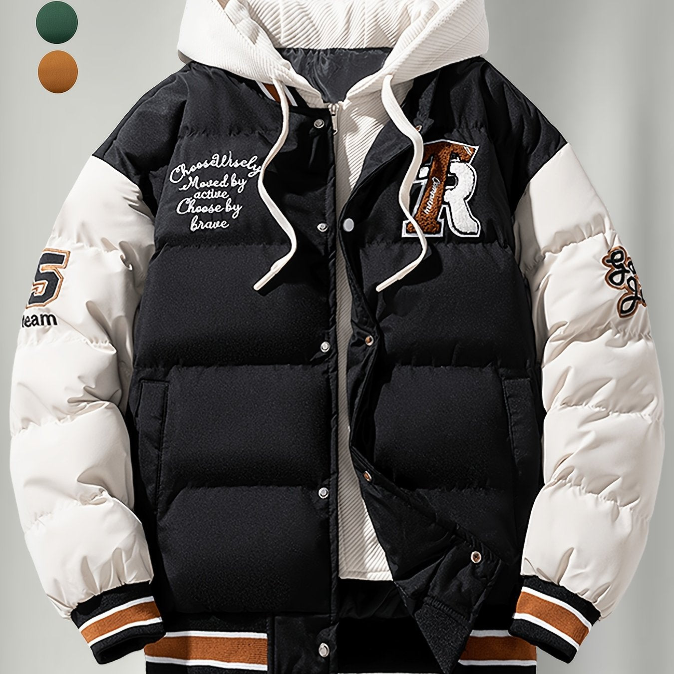 Chaqueta de Invierno para Hombre Dos en 1 con Cierre Completo y Cuello Con Capucha - Ropa Térmica Pesada, Abrigo Largo Entallado al 100% Zippeable