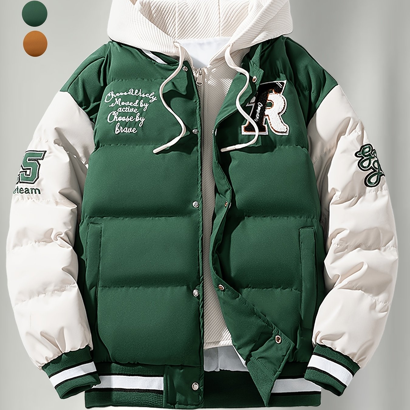 Chaqueta de Invierno para Hombre Dos en 1 con Cierre Completo y Cuello Con Capucha - Ropa Térmica Pesada, Abrigo Largo Entallado al 100% Zippeable