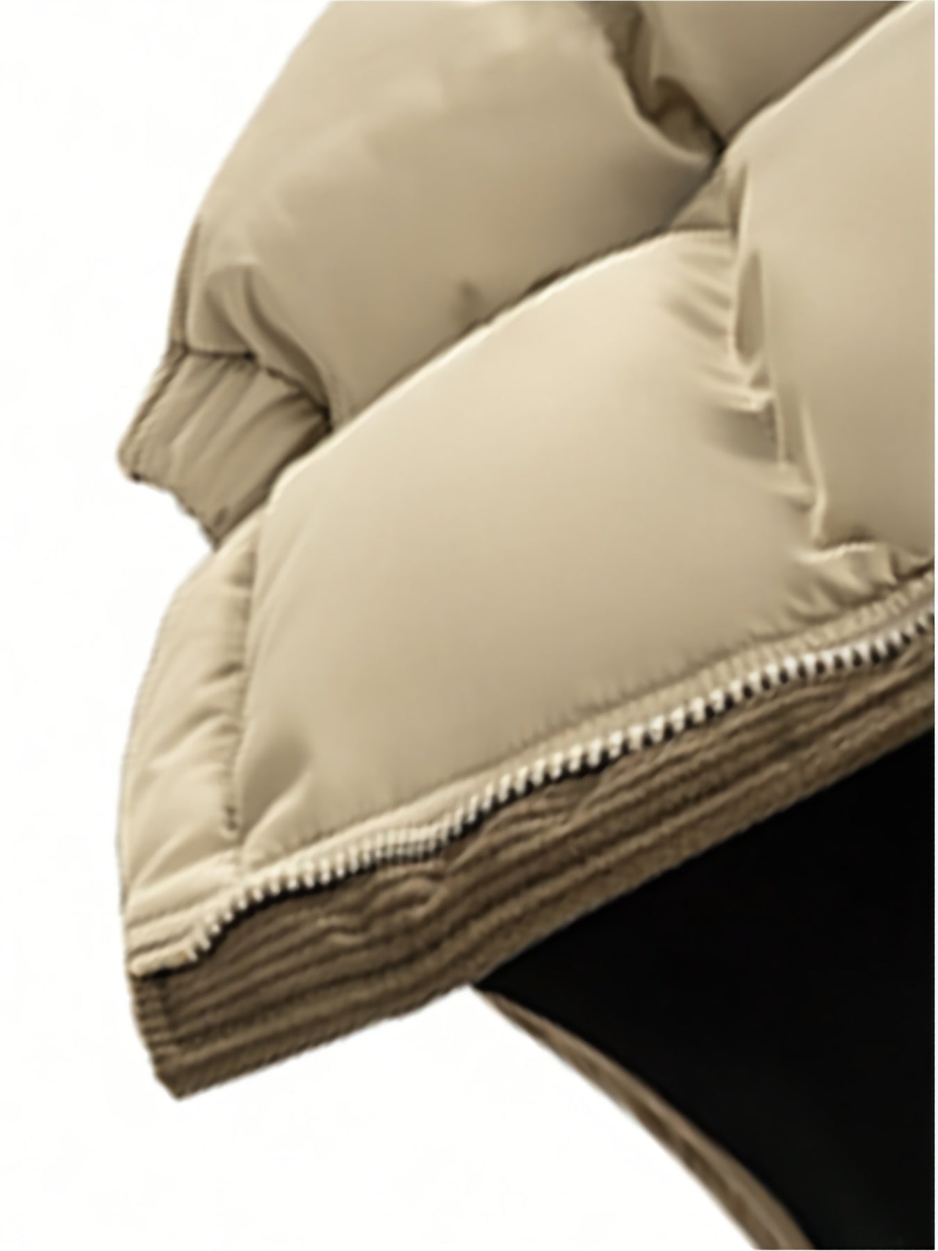 Nueva chaqueta de moda con detalles de panel de corduroy. Este estilo de pareja con forro y capucha cuenta con aislamiento reforzado para el calor y un ajuste suelto, perfecto como capa exterior de invierno