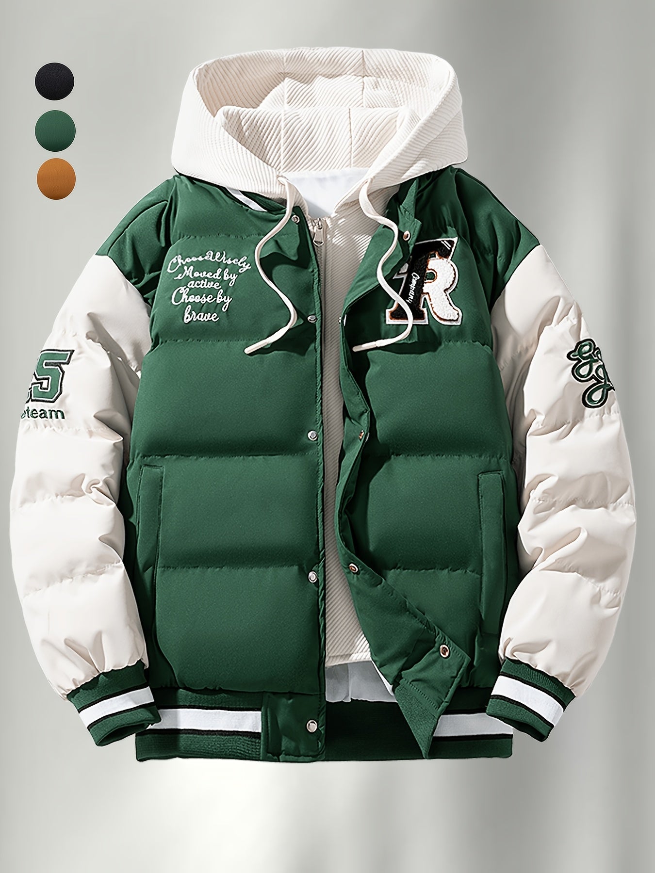 Chaqueta de Invierno para Hombre Dos en 1 con Cierre Completo y Cuello Con Capucha - Ropa Térmica Pesada, Abrigo Largo Entallado al 100% Zippeable