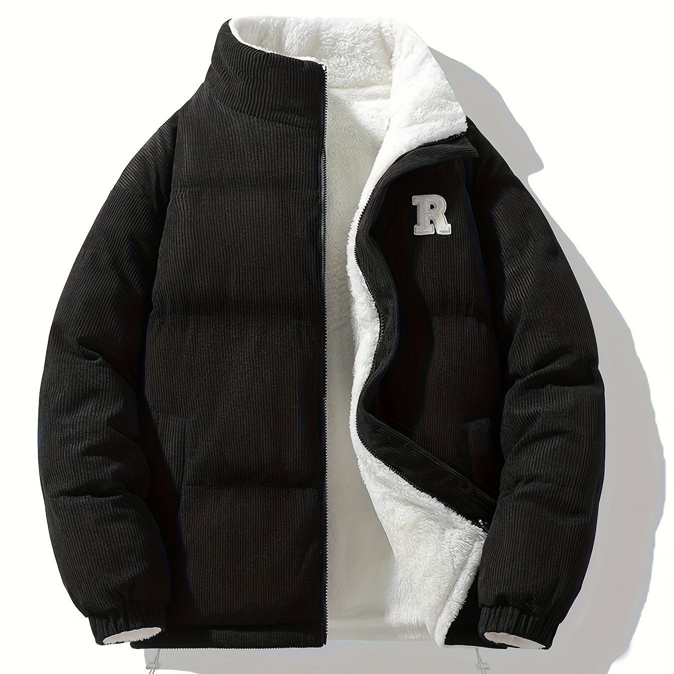 Chaqueta Reversible de Cuello Alto , Unisex y Versátil, Con Bajo y Puños Elásticos, Cuello Alto Estructurado, Diseño Moderno y Único,