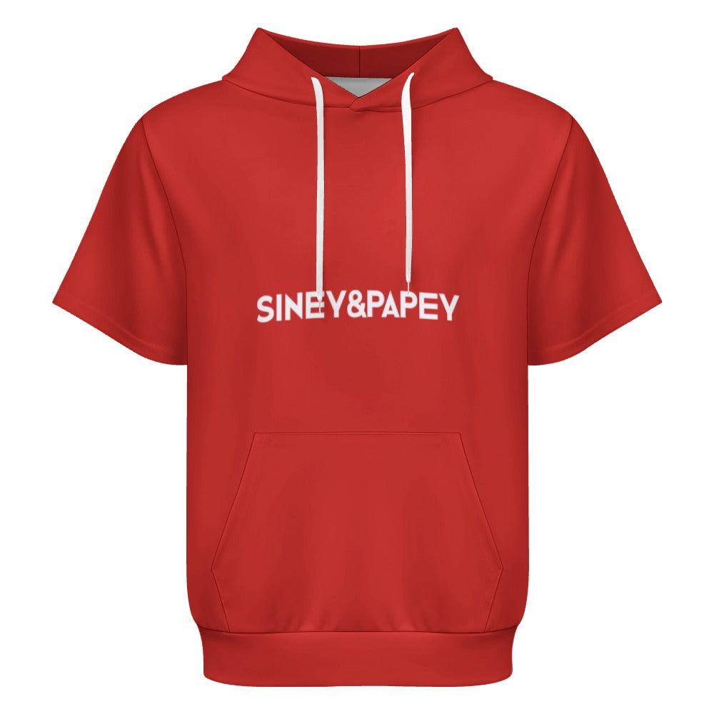 Sudadera con capucha y manga corta de tendencia
