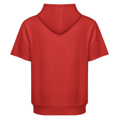 Sudadera con capucha y manga corta de tendencia