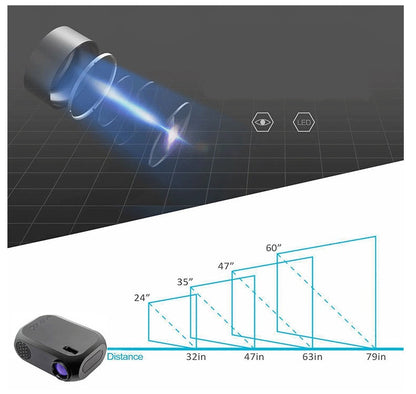 Mini proyector portatil ,  television portali desde cualquier lugar