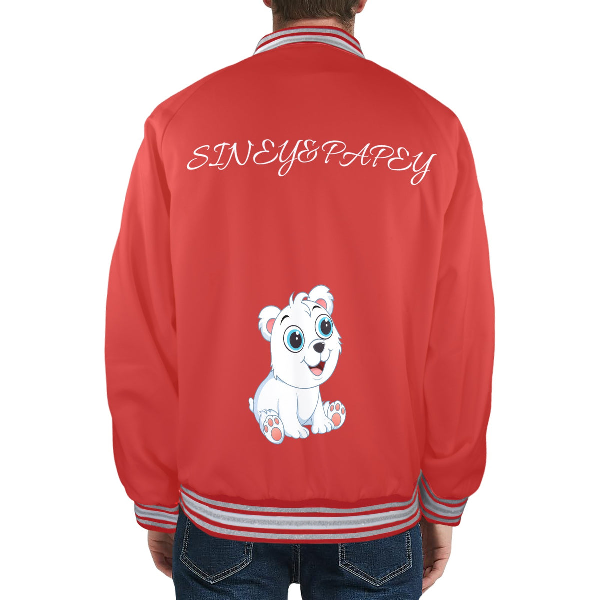 Nueva chaqueta siney&papey para hombre con estampado de perrito en la espalda