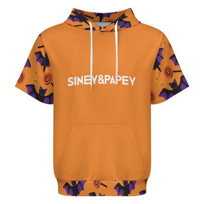 Sudadera con capucha y manga corta de tendencia