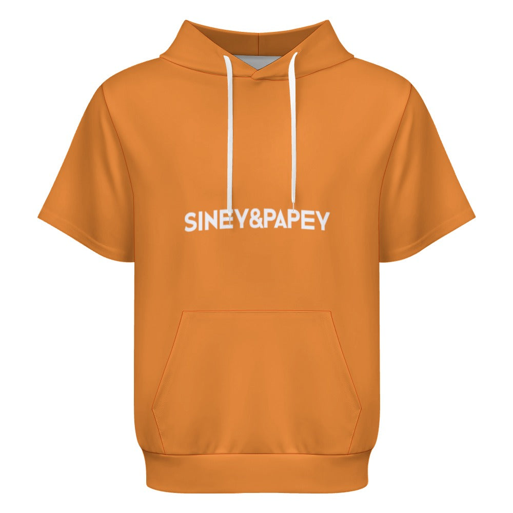 Sudadera con capucha y manga corta de tendencia