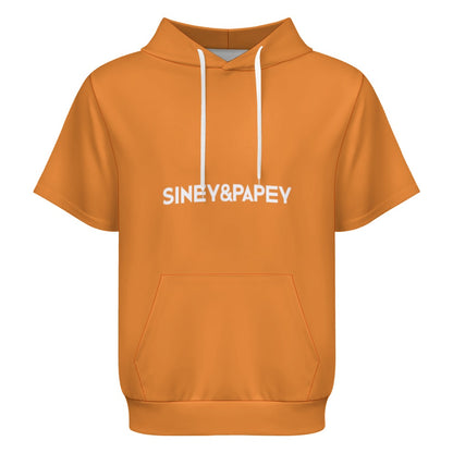 Sudadera con capucha y manga corta de tendencia