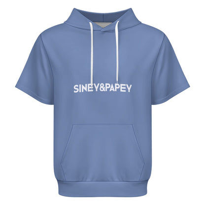 Sudadera con capucha y manga corta de tendencia