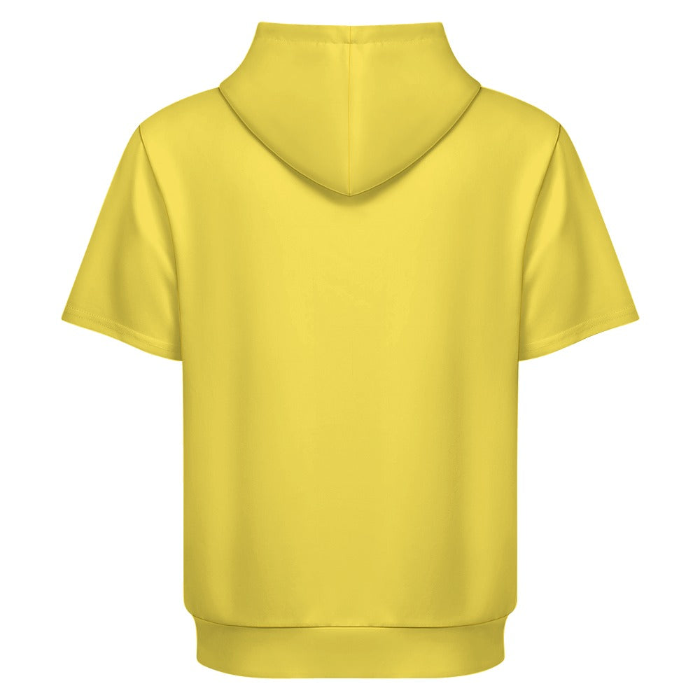 Sudadera con capucha y manga corta de tendencia