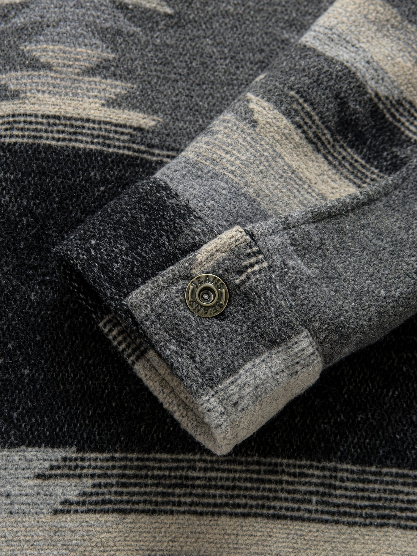 Chaqueta de invierno para hombre - Chaqueta de clima frío con forro de felpa y cierre frontal con botones