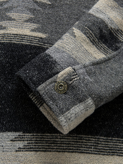 Chaqueta de invierno para hombre - Chaqueta de clima frío con forro de felpa y cierre frontal con botones