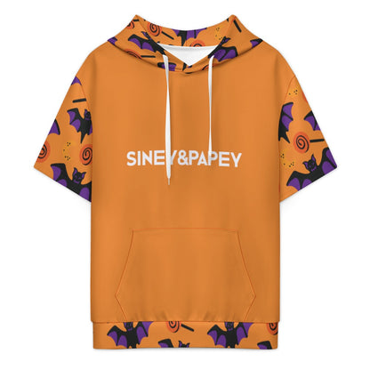 Sudadera con capucha y manga corta de tendencia