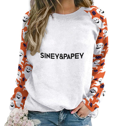 Jersey de cuello redondo y manga raglán para mujer
