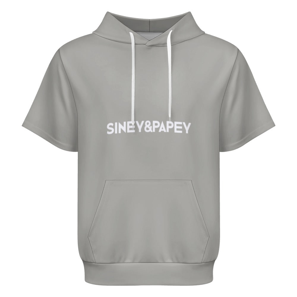 Sudadera con capucha y manga corta de tendencia